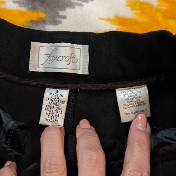 SIZE 4 black foxcroft high-waisted straight leg trousers - Picture 2 of 2